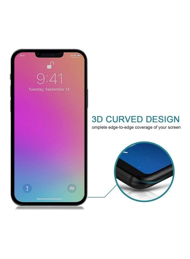 Anti Peeping Tempered Glass For iPhone 13/13 Pro Black - Image 4